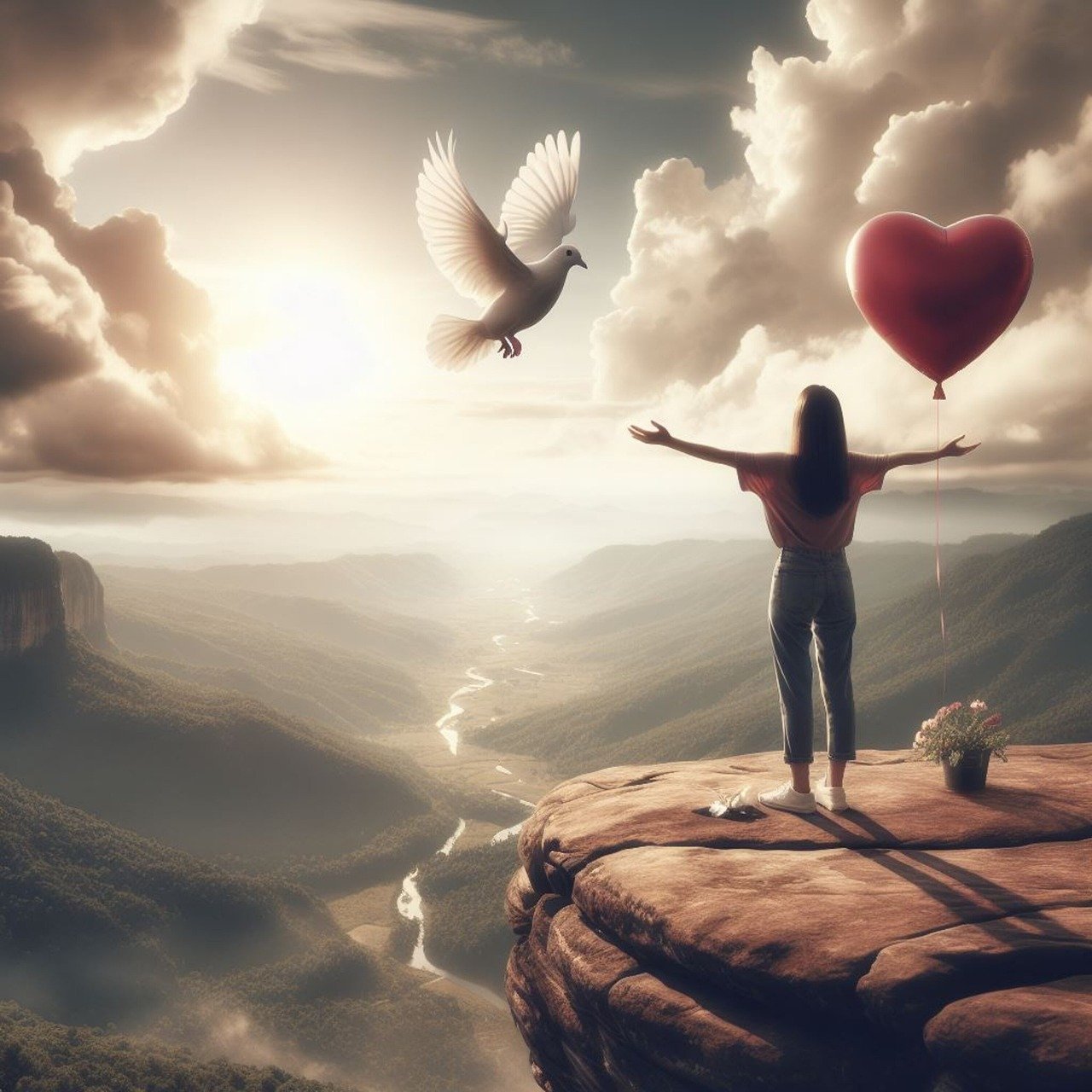 ai generated, woman, dove-8649741.jpg